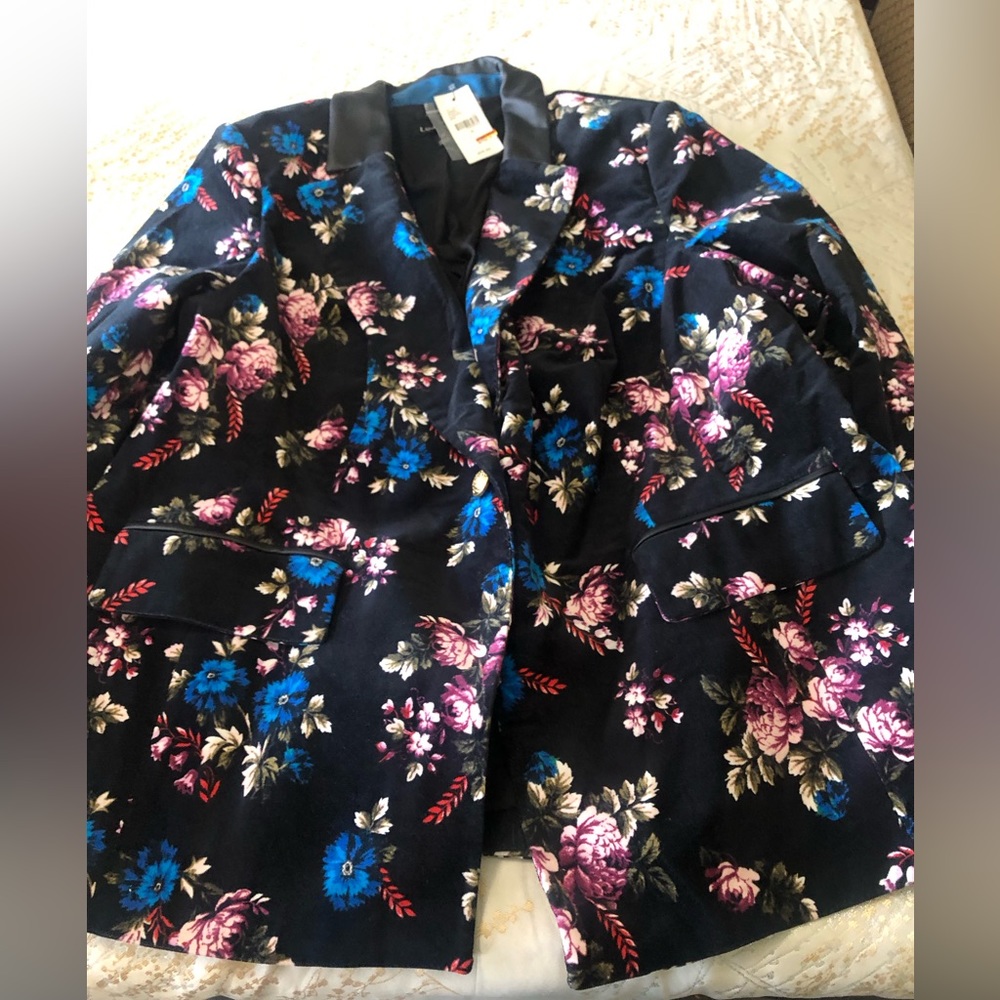 Lane bryant velvet blazer